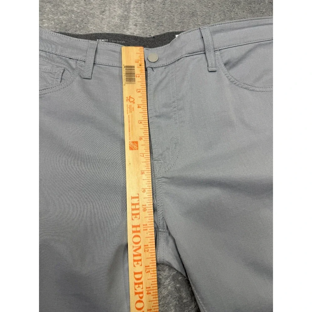 AG Adriano Goldschmied Everett Slim Straight Pants 36x34 Gray Made In Italy